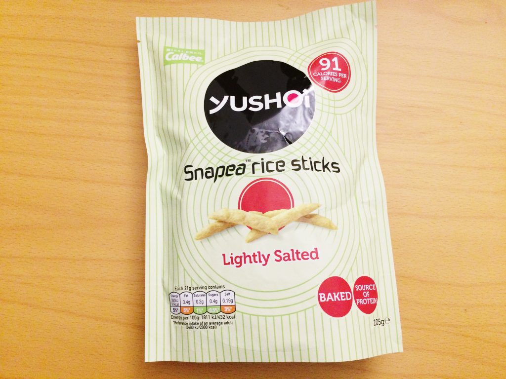 Yushoi Snapea rice sticks - I love Yushoi! This is one of the products I will post later. I prefer little RJ to eat yushoi as a snack than crisps. Healthy protein snack for adults and kids.
