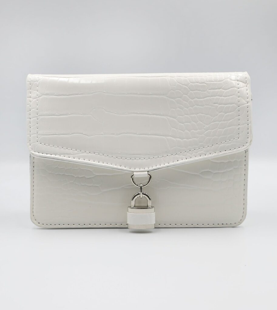 white crocodile women bag