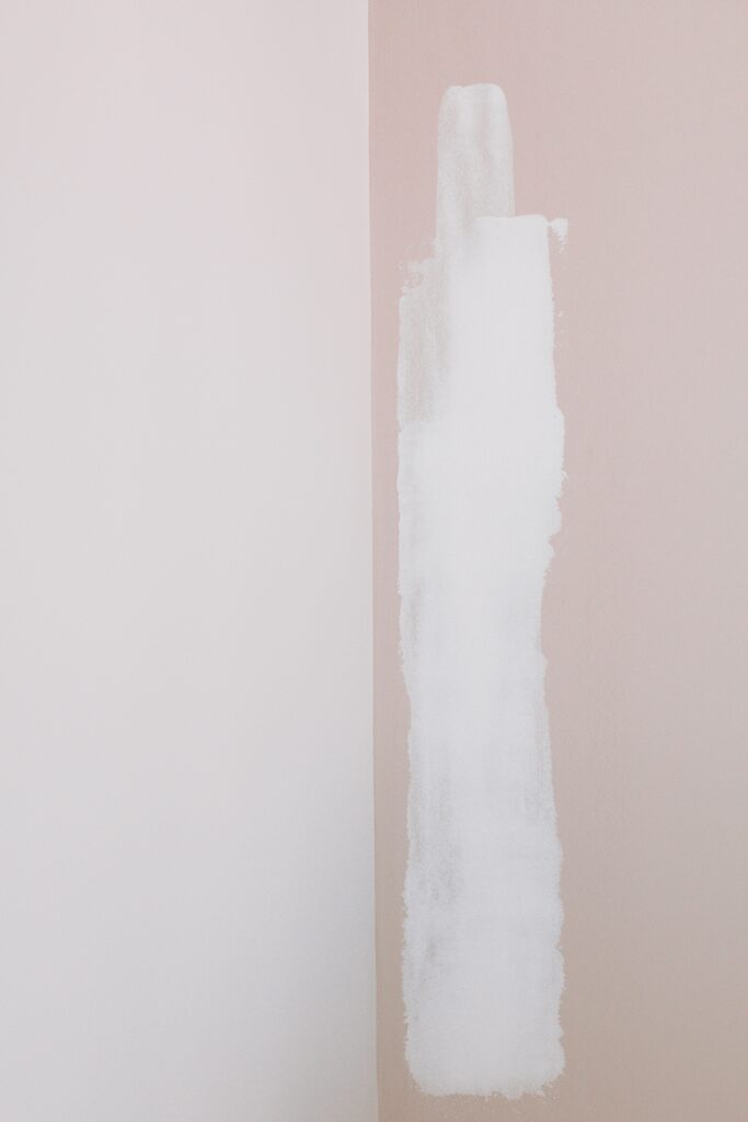 white paint on the wall.