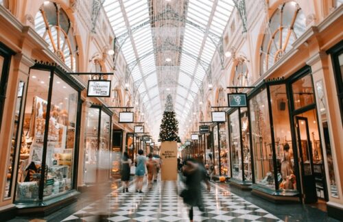 Stores in a shopping mall