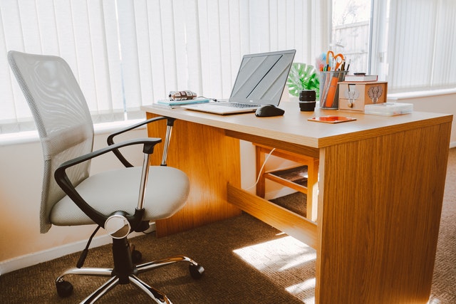 office furniture by a window