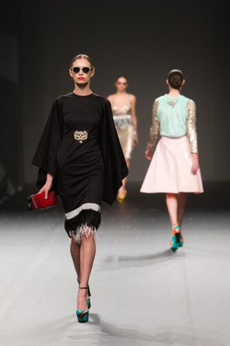 Black dress elegant runway 