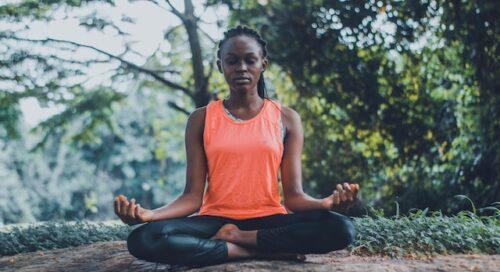 Woman meditating outdoor