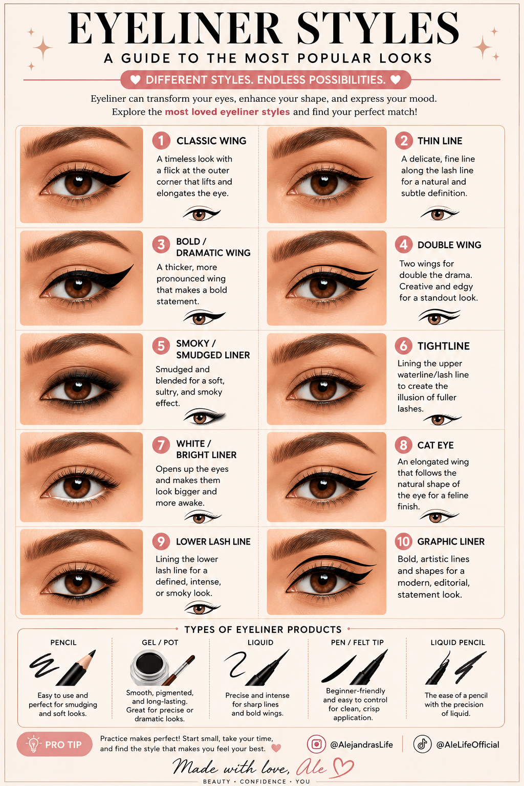 Eyeliner styles Alejandras life
