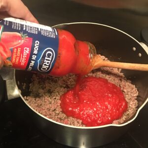 Cirio Tomato Pure on my Bolognese
