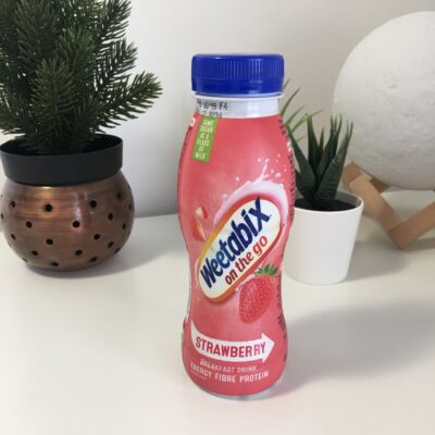 All the weetabix goodness in an already made breakfast in a bottle. Lovely taste of strawberry shake.